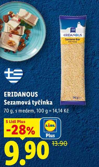 ERIDANOUS Sezamová tyčinka, 70 g, 