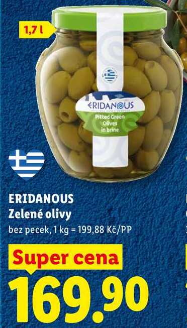 ERIDANOUS Zelené olivy, 1 kg
