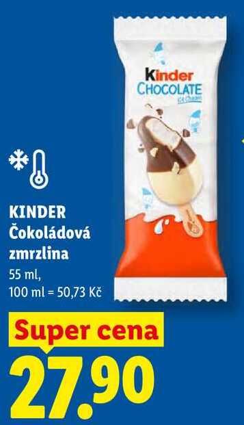 KINDER Čokoládová zmrzlina, 55 ml