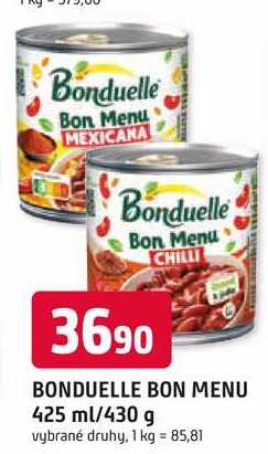BONDUELLE BON MENU 425 ml/430 g