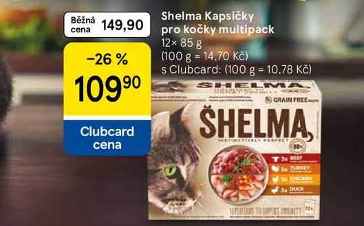 Shelma Kapsičky pro kočky multipack, 12× 85 g