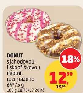 DONUT sjahodovou, rozmrazeno, 69/75 g 