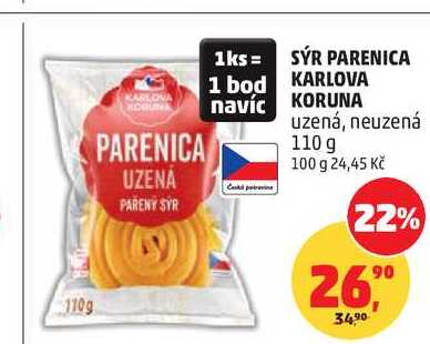SÝR PARENICA KARLOVA KORUNA uzená, 110 g