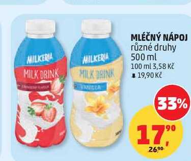 MLÉČNÝ NÁPOJ různé druhy, 500 ml
