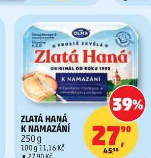 Olma Zlatá Haná k namazání, 250 g