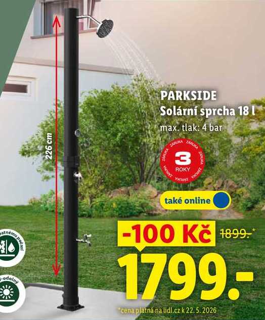PARKSIDE Solární sprcha 18 l