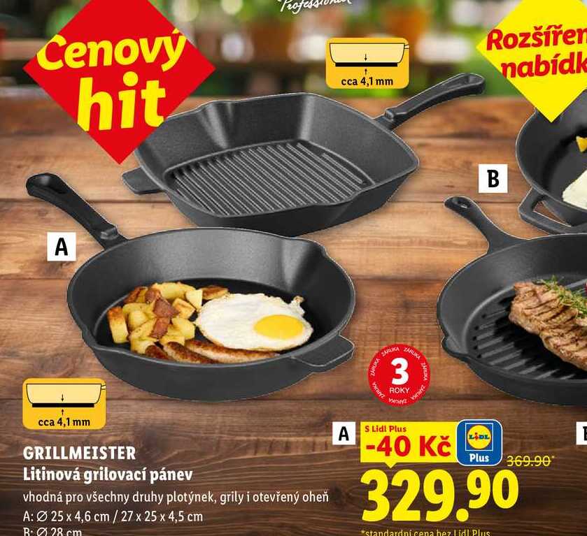 GRILLMEISTER Litinová grilovací pánev  