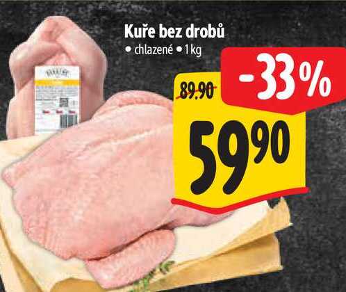Kuře bez drobů, chlazené 1kg 