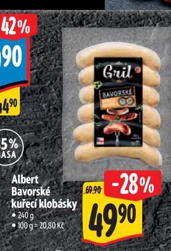 Albert Bavorské kuřecí klobásky 240 g