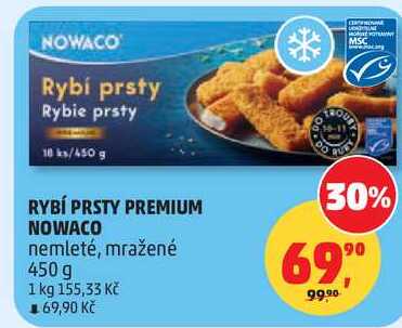 Nowaco Rybí prsty 10 ks, 450 g