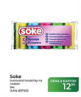 Soke tvarované houbičky na nádobí 5 ks