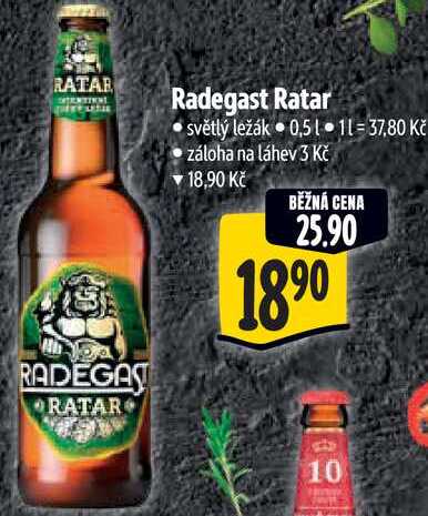 Radegast Ratar, 0,5 l