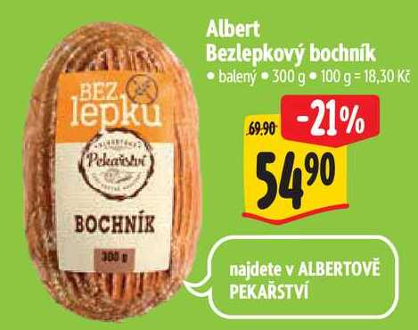 Albert Bezlepkový bochník, 300 g 