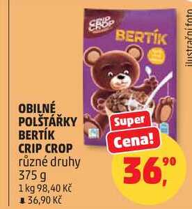 OBILNÉ POLŠTÁŘKY BERTÍK CRIP CROP různé druhy, 375 g