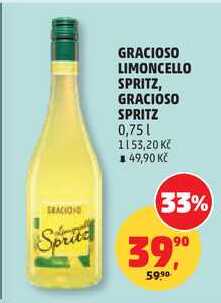 GRACIOSO LIMONCELLO SPRITZ, GRACIOSO SPRITZ, 0,75 l