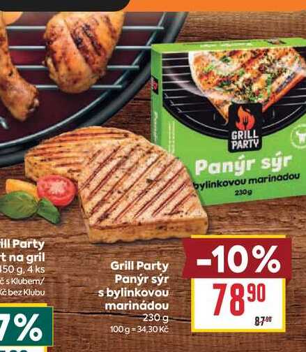 Grill Party Panýr sýr s bylinkovou marinádou 230 g 