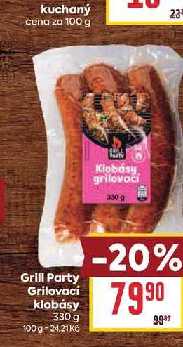 Grill Party Grilovací klobásy 330 g 