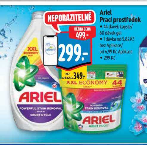 Ariel Prací prostředek 44 dávek kapsle/ 60 dávek gel
