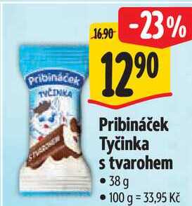 Pribináček Tyčinka s tvarohem, 38 g  