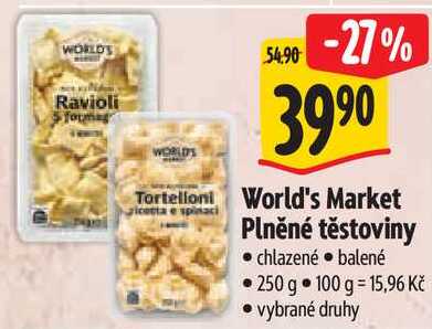 World's Market Plněné těstoviny, 250 g 