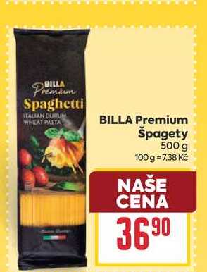 BILLA Premium Špagety 500 g