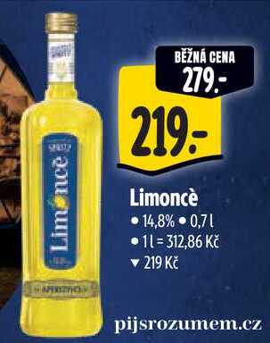 Limoncè, 0,75 l