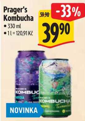 Prager's Kombucha, 330 ml  