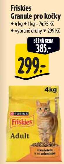 Friskies Granule pro kočky, 4 kg