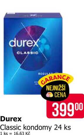 Durex kondomy 24ks, vybrané druhy