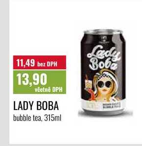 LADY BOBA bubble tea, 315ml  