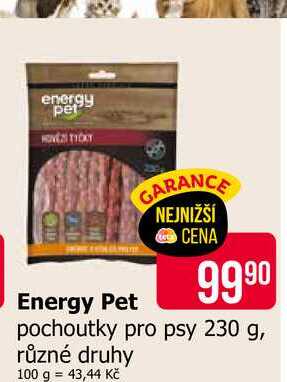 Energy Pet pochoutky pro psy 230 g, různé druhy 