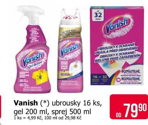 Vanish ubrousky 16 ks