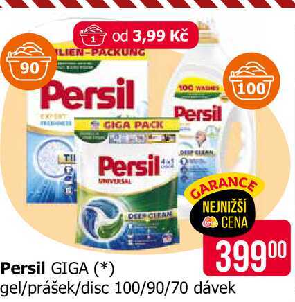 Persil gel/prášek/disc 100/90/70 dávek