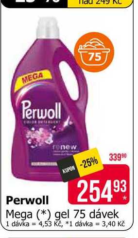Perwoll renew Mega gel 75 dávek 