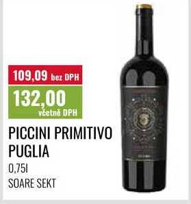 PICCINI PRIMITIVO PUGLIA 0,751 SOARE SEKT
