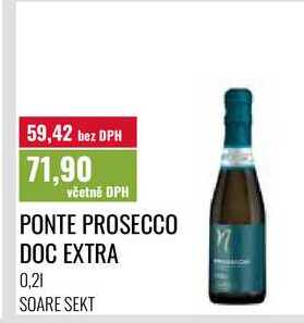 PONTE PROSECCO DOC EXTRA 0,21 SOARE SEKT