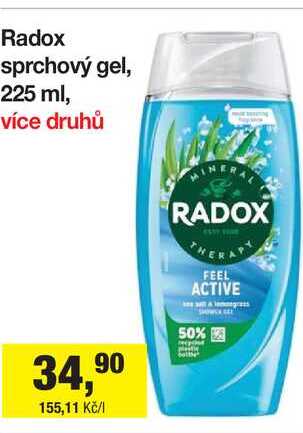 Radox sprchový gel, 225 ml