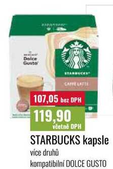 STARBUCKS kapsle více druhů kompatibilní DOLCE GUSTO  