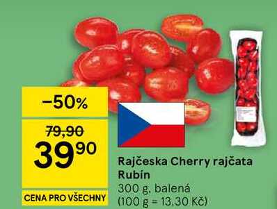 Rajčeska Cherry rajčata Rubín, 300 g, balená
