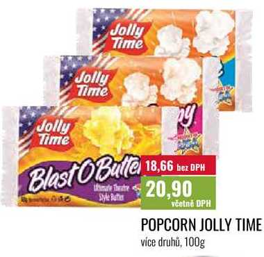 POPCORN JOLLY TIME více druhů, 100g 