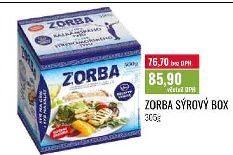 ZORBA SÝROVÝ BOX 305g 