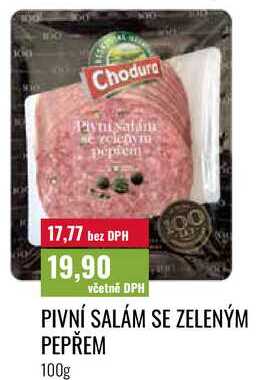 PIVNÍ SALÁM SE ZELENÝM PEPŘEM 100g