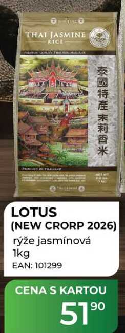 LOTUS (NEW CRORP 2026) rýže jasmínová 1kg