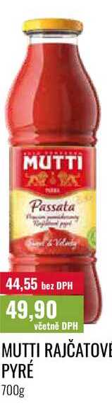 MUTTI RAJČATOVE PYRÉ 700g  
