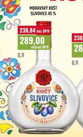 MORAVSKÝ KOŠT SLIVOVICE 45% 0,7l