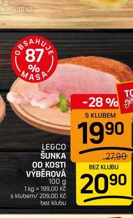 ŠUNKA OD KOSTI VÝBĚROVÁ 100 g