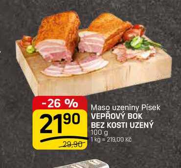 VEPŘOVÝ BOK BEZ KOSTI UZENÝ 100 g