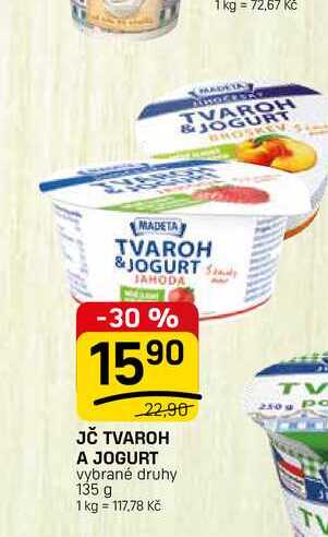 JČ TVAROH A JOGURT vybrané druhy 135 g
