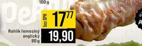 Rohlík řemeslný anglický 80 g 