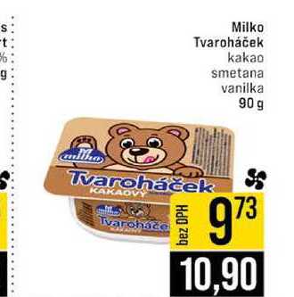 Milko Tvaroháček kakao smetana vanilka 90 g 